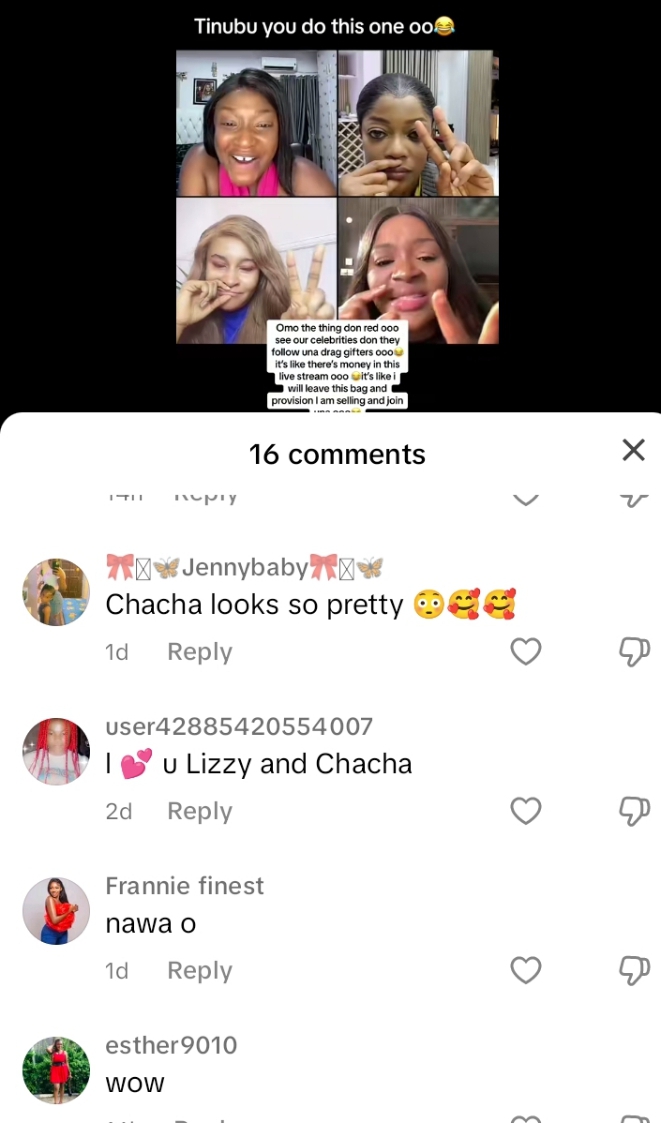 “Hardship Touch Everybody” – Fans Comment As Lizzy Gold, Chacha Eke, Others Fight For Tiktok Gifts On Live Clip (VIDEO)