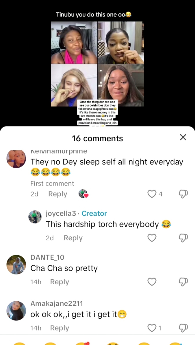 “Hardship Touch Everybody” – Fans Comment As Lizzy Gold, Chacha Eke, Others Fight For Tiktok Gifts On Live Clip (VIDEO)