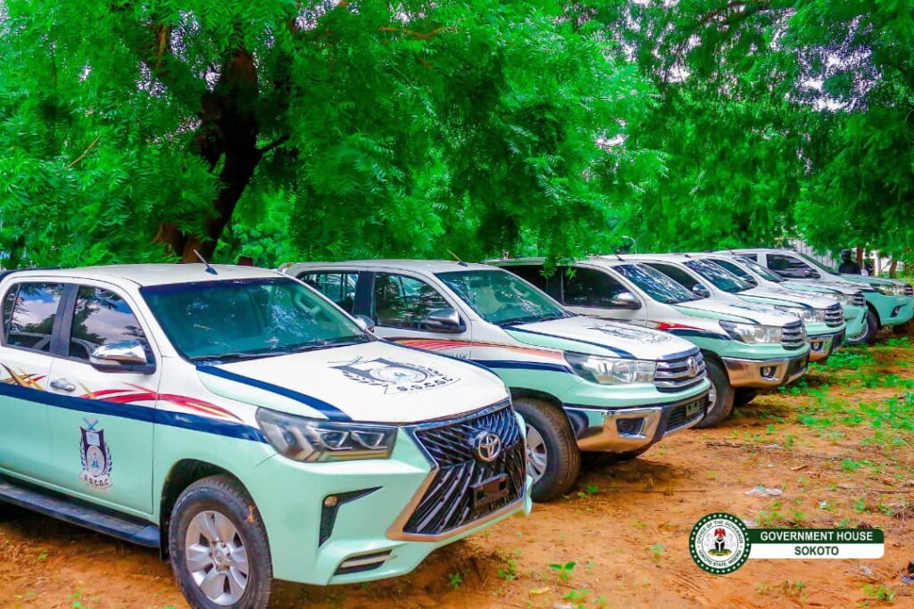 BREAKING: Sokoto State Gives New Hilux vans and 710 Motorcycles To Community Security To Fight Banditry (PHOTOS)