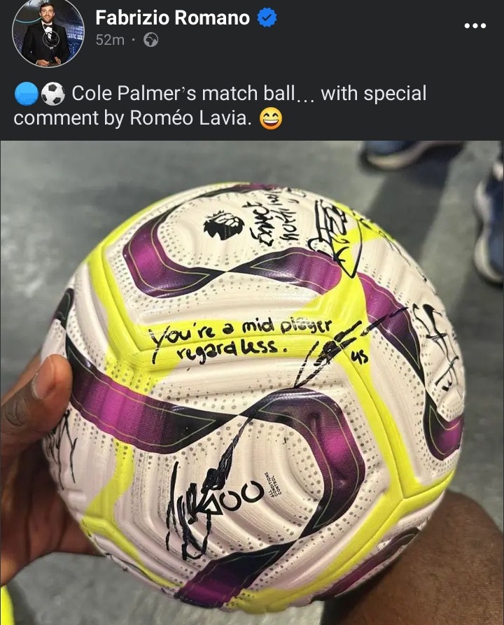 Blues Midfielder Calls Cole Palmer 'A Mid Player' After Magical Four Goals Against Brighton.