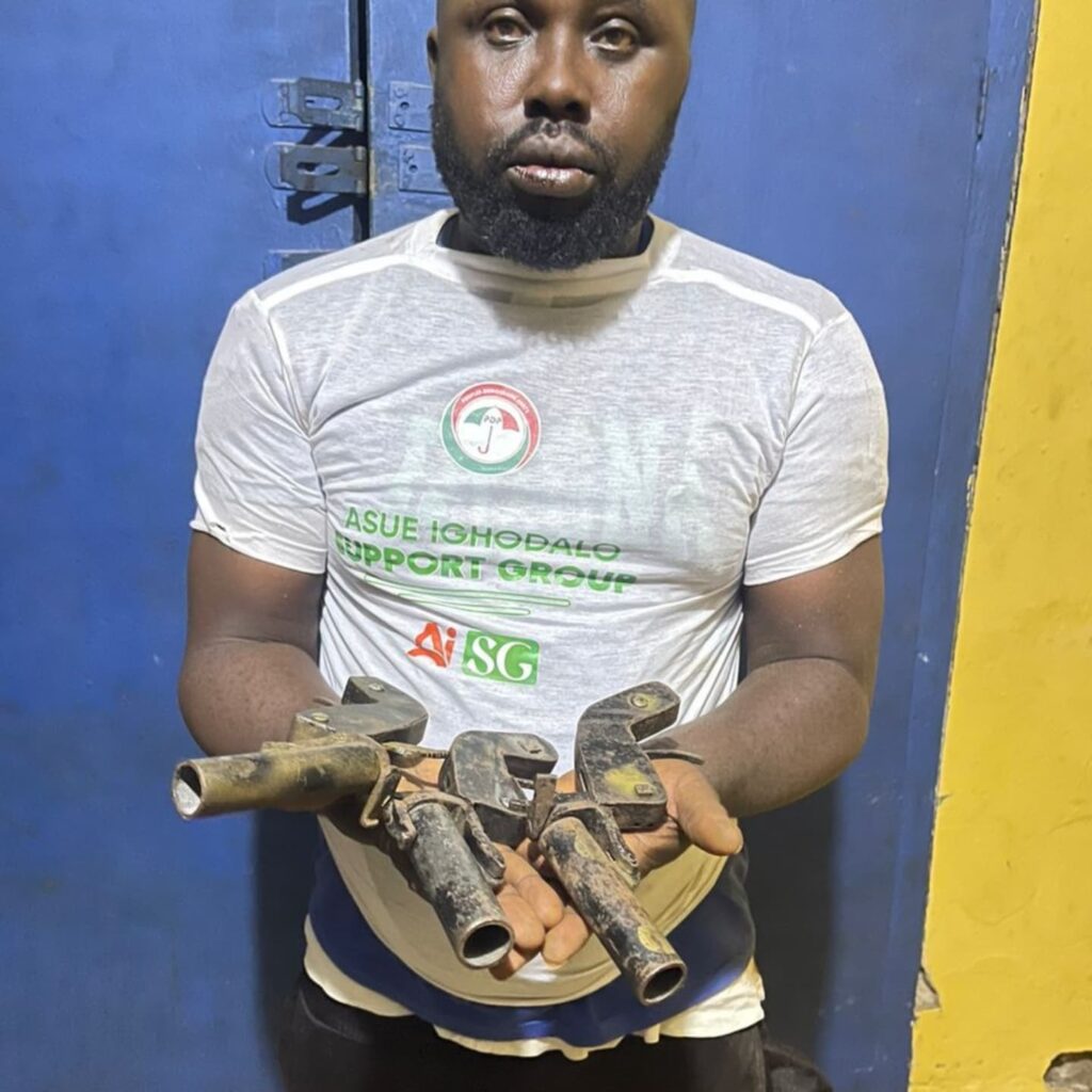 EDO Decides2024: Police Apprehend Political Thugs And Seize Firearms During Overnight Operations, Pledging To Tackle Illegal Weapons Holders And Disruptors(PHOTOS)