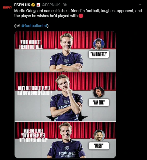 Gunners Captain Martin Ødegaard Reveals His Best Friend in Football – a Former Chelsea Star!