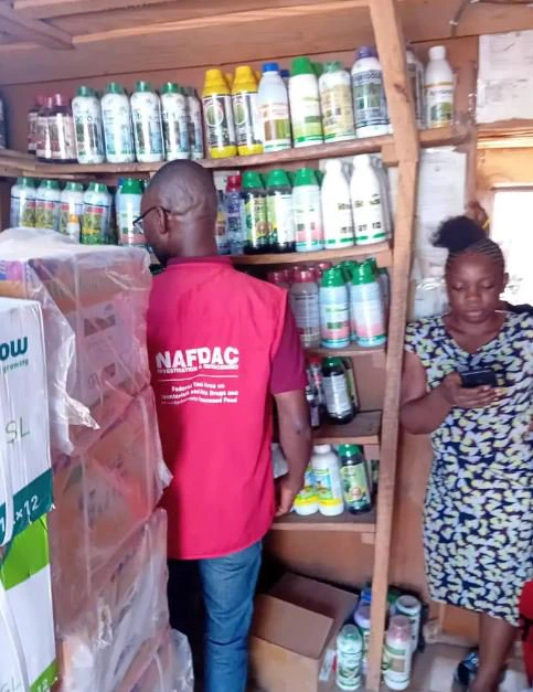 JUST IN: NAFDAC Seized Expired And Unregistered Agrochemicals, Seals Warehouse In Benue (PHOTOS)