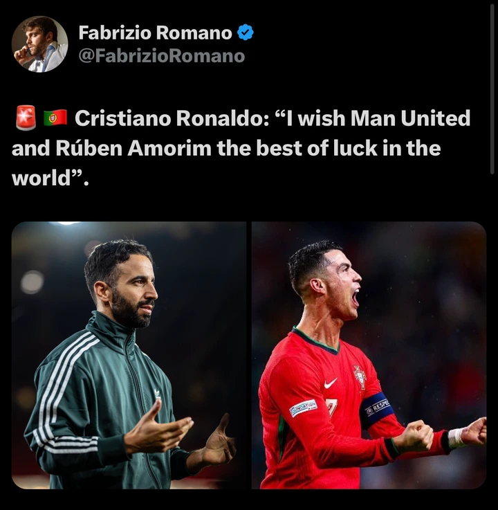 Cristiano Ronaldo Expressed Support For Manchester United