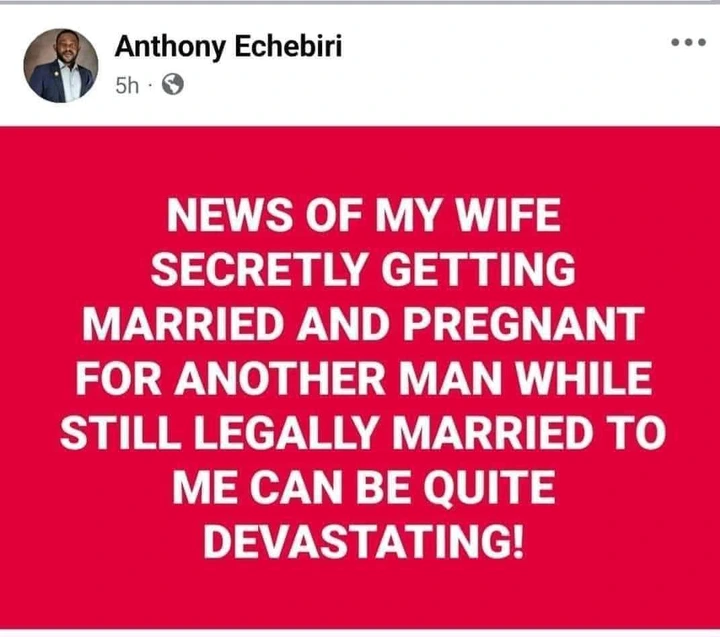 Moment Nigerian Man Laments, Make Public Apologises To His Wife Who Allegedly Left Him For Another Man And Begs Her To Come Back To Him