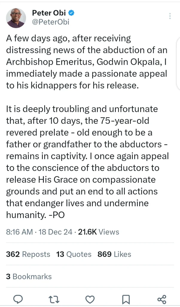 https://leadnaija.com/it-is-deeply-troubling-and-unfortunate-peter-obi-reacts-as-kidnappers-fail-to-release-bishop-10-days-after-he-begged-them-to-release-him/