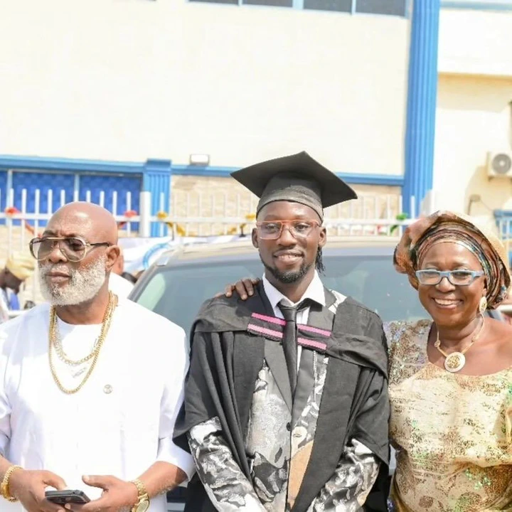 PHOTOS: Nigeria Actors Binta Ayo Mogaji and Jibola Dabo Celebrates Son As He Graduate From Lead City University