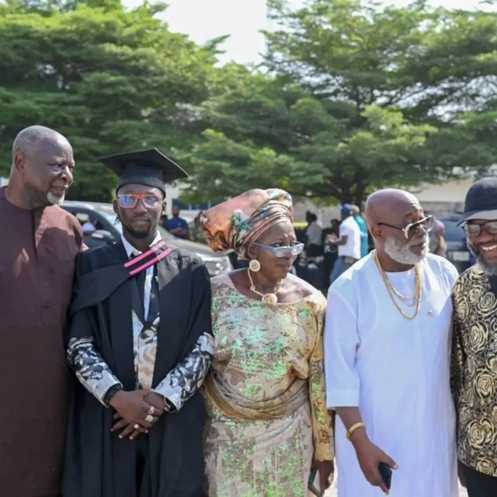 PHOTOS: Nigeria Actors Binta Ayo Mogaji and Jibola Dabo Celebrates Son As He Graduate From Lead City University