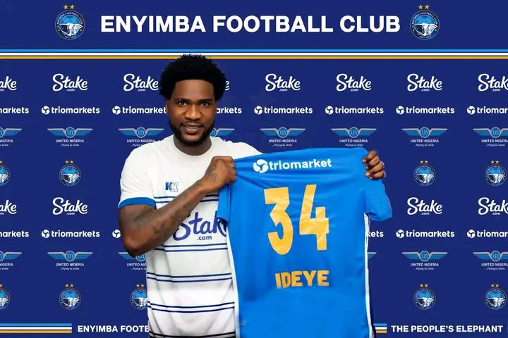 Enyimba Football Club Officially Unveil Former Super Eagles Player Ideye