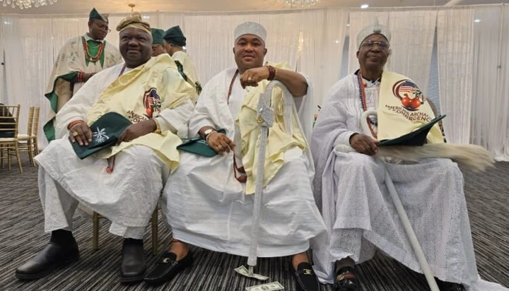 PHOTOS: Oranfe of Ife, Other Monarchs Welcome Kegites Club In US