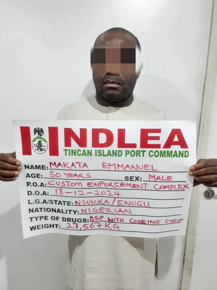 NDLEA Nabs Smuggler, Ex-Convict, with Over 1 Million Opioid Pills (PHOTOS)