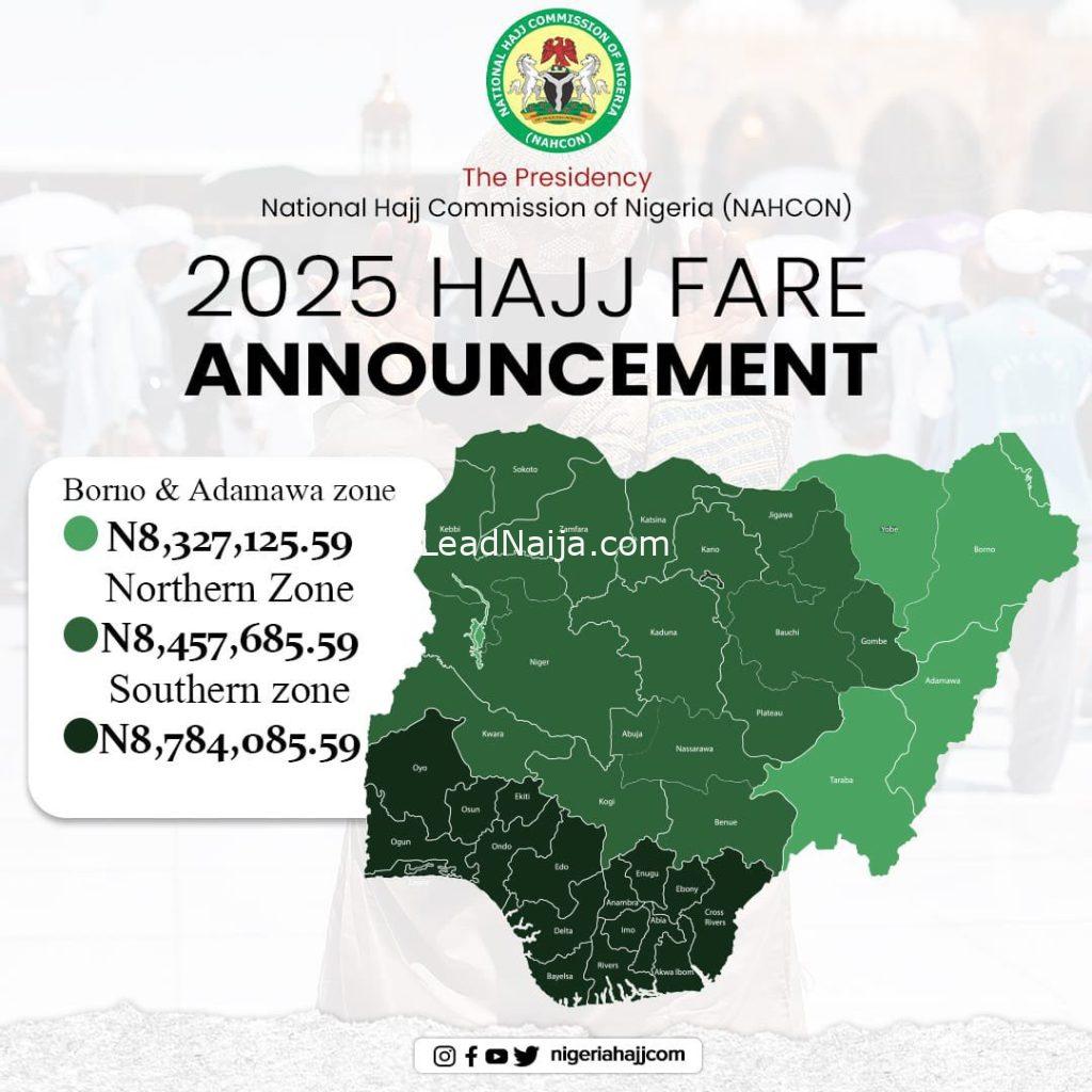 National Hajj Commission Officially Announced Fare For The 2025 Pilgrimage