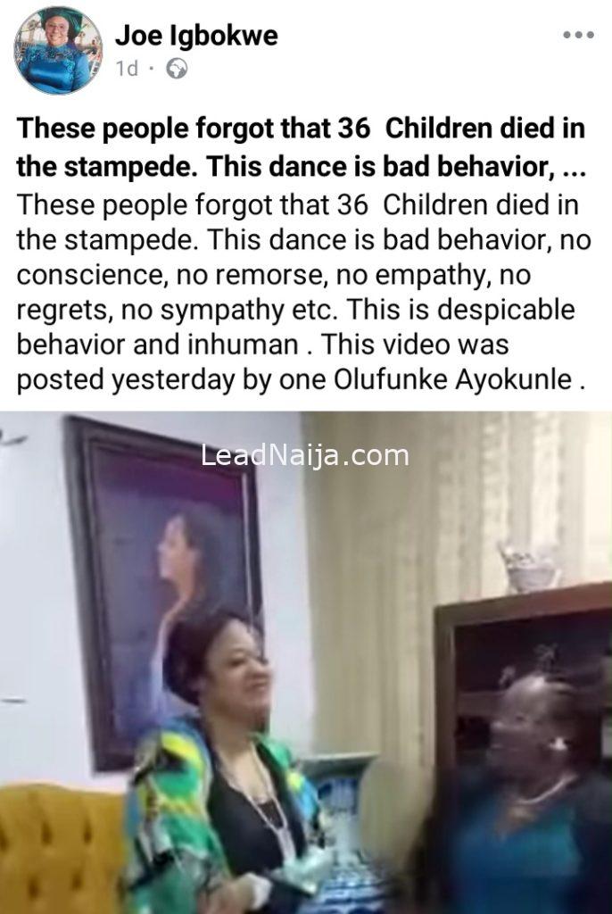 "This Is Despicable Behavior And Inhuman, Dancing Is Wrong"– Joe Igbokwe Knocks Queen Naomi After 36 kids Died In Ibadan Stampede (Watch Video)