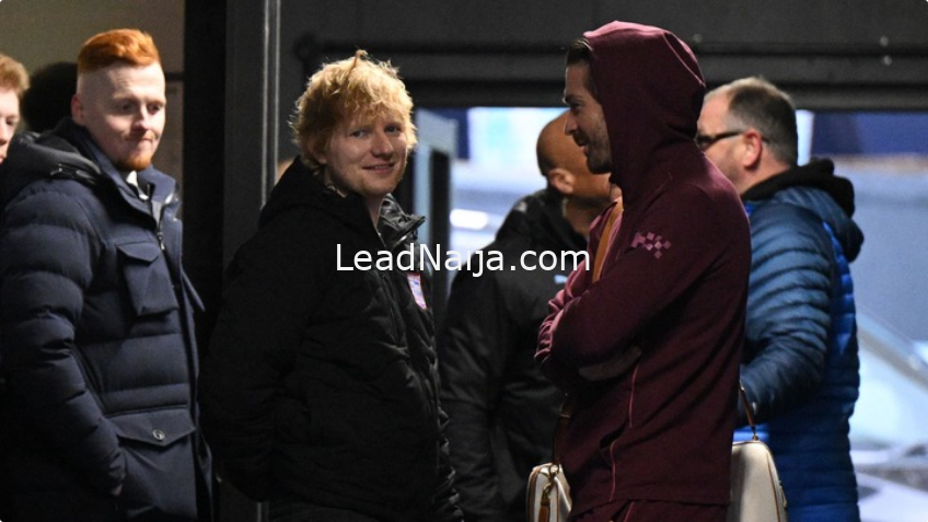 Premier League Clash: Ed Sheeran Brings Along Harry Potter Star Rupert Grint To Ipswich Game As Gingers Divided Over Tottenham's Win At Portman Road