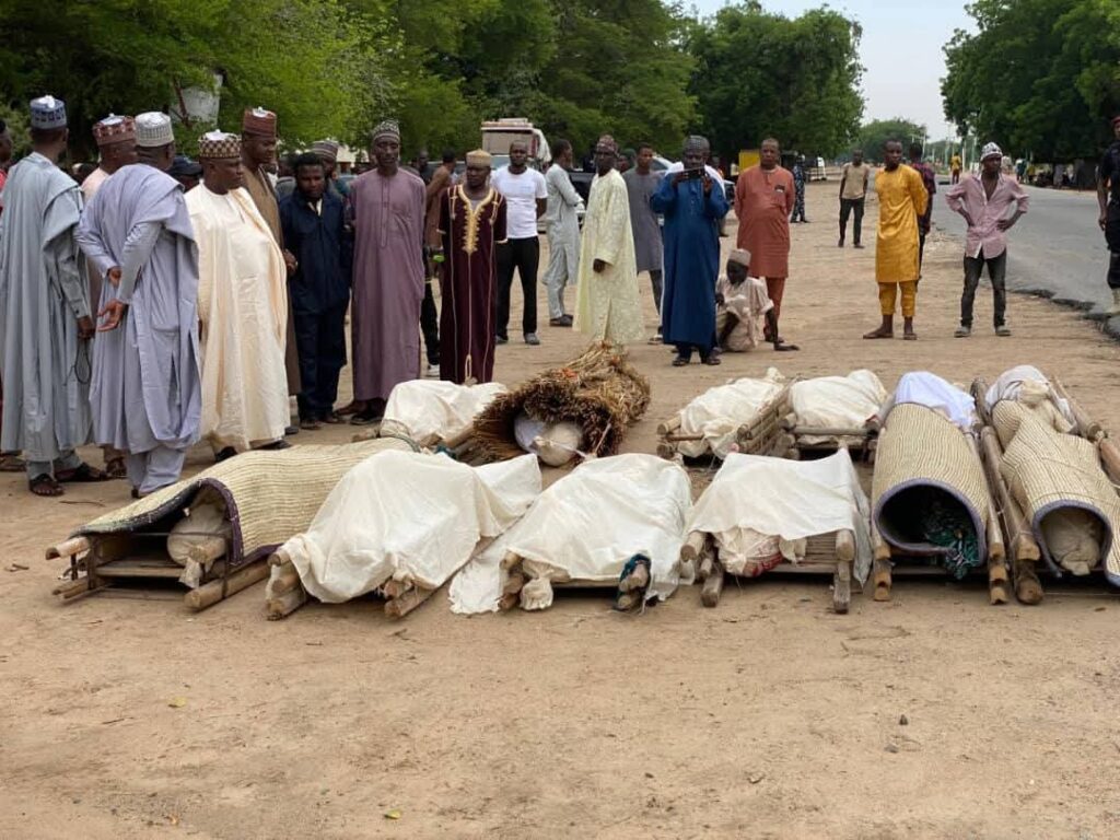 PHOTOS: Tears Flow as Victims of Konduga Suicide Bombing Prepared for Burial
