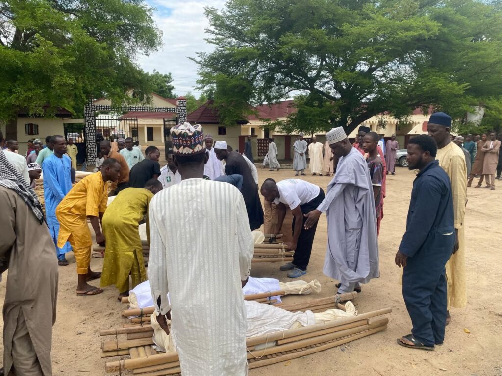 PHOTOS: Tears Flow as Victims of Konduga Suicide Bombing Prepared for Burial