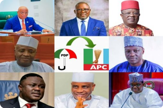 8 PDP Governors Has Defected To APC So Far While Still In Office, See The Full List