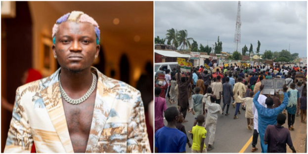 "He No Get Sense"- Nigerians Reacts After Portable Label Protester Lazy and Thiefs During #Endbadgovernance Protests (VIDEO)