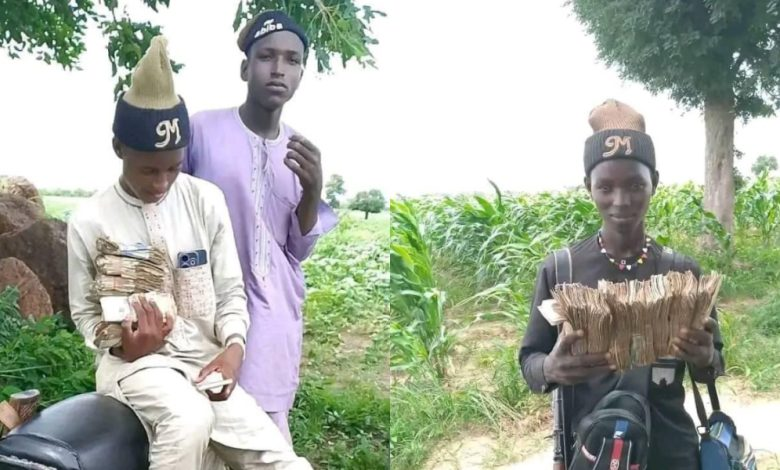 "We arrest them on a daily basis"- Police React As Bandits Pose With Ransom Money, Begin Giveaway