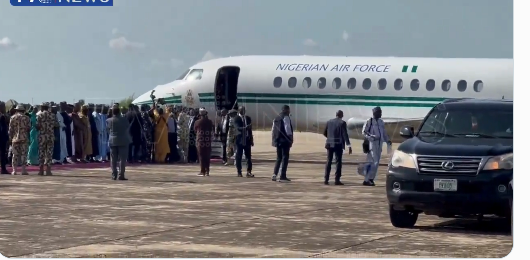 FLASH NEWS: President Tinubu Arrived Maiduguri To Express Condolences (VIDEO))