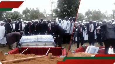 Commotions As Coffin Mistakenly Falls into Grave and Opens During Burial (Watch Video)