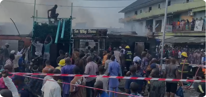 Fire Ravages Lagos Market, Destroying Properties Worth Millions (PHOTOS)