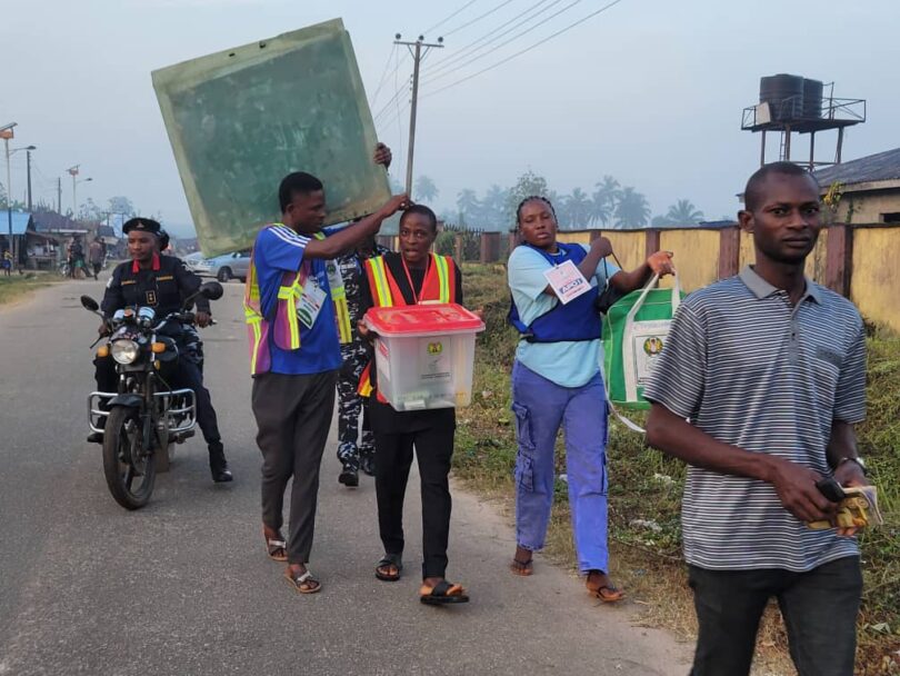 Ondo Decides2024: Voting materials Arrive At Polling Units In Agboola Ajayi Hometown (PHOTOS)