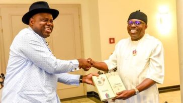 Governor Diri In Rivers State To Meets Fubara (PHOTOS)