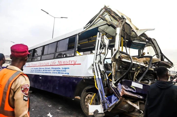 10 Members Of Deeper Life Church Narrowly Escape Death In Lagos Bridge Auto Crash Accident