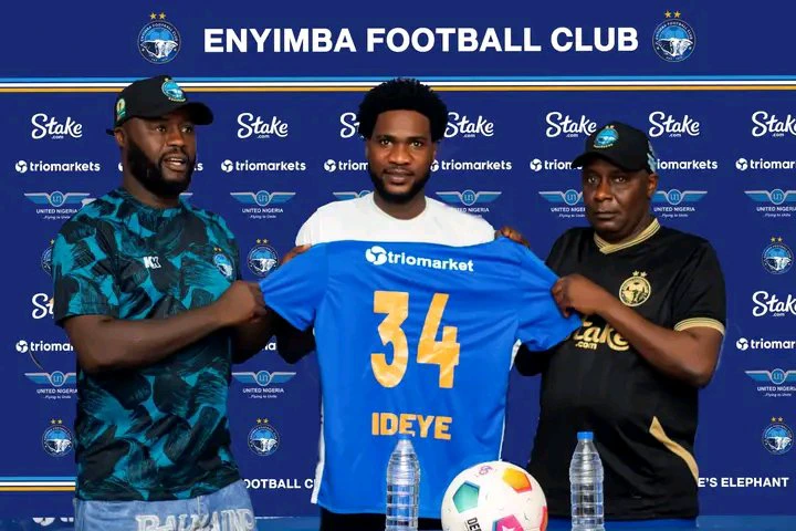 Enyimba Football Club Officially Unveil Former Super Eagles Player Ideye