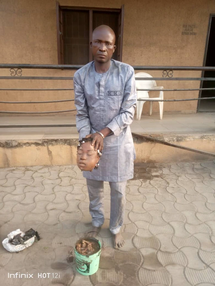 JUST IN: Suspected Ritualist Arrested With Fresh Human Head In Ogun (PHOTOS)