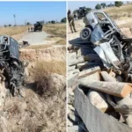 Travellers Vehicle Runs Over Explosives Set By Bandits On Zamfara Road (PHOTOS)