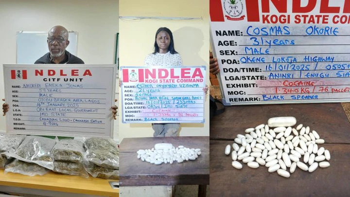 NDLEA Nabs 26-year-old Student With 76 Wraps Of Cocaine