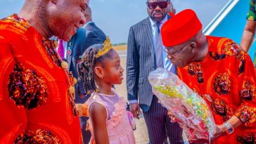 PHOTO NEWS: President Tinubu Arrived Enugu, Dons Traditional Igbo Attire