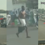 Outrage as Man Bathes in Middle of Public Road (Watch Video)