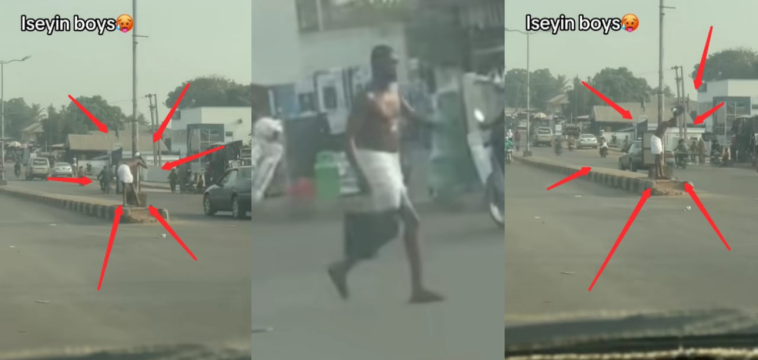 Outrage as Man Bathes in Middle of Public Road (Watch Video)