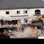 Looms: Anambra Hotel Demolished After Discovery Of 30 Graves, Shrine, Ammunition, Others