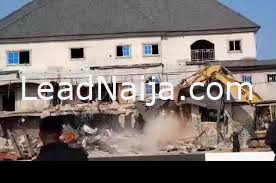 Looms: Anambra Hotel Demolished After Discovery Of 30 Graves, Shrine, Ammunition, Others