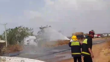 JUST IN: Another Petroleum Tanker Falls In Ibadan (PHOTOS)