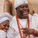 Moment Ooni of Ife Receives Olori Ashley, Baby Into Palace