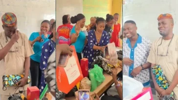 Heartwarming Moment Yabatech Students Surprise Lecturer On Birthday (Watch Video)