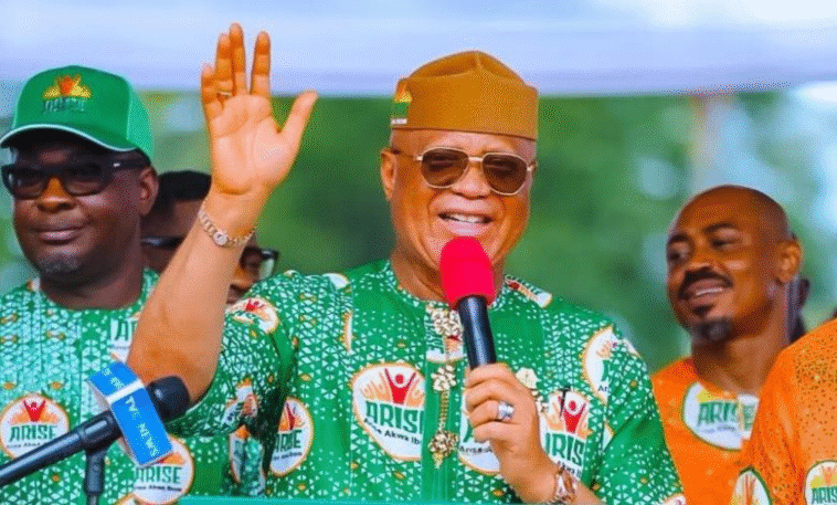 Governor Of Akwa Ibom Umo Eno Officially Dumps PDP, Joins APC (VIDEO)