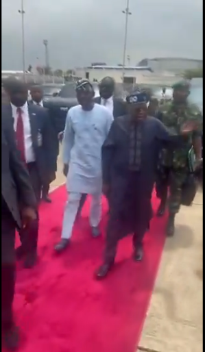 BREAKING: Tinubu Departs For Abuja After Warping Up Eid Break in Lagos