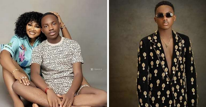 "My Heartbeat! I Love You More Than Words Can Say" - Mercy Aigbe Emotional As She Celebrate Her Son's Birthday