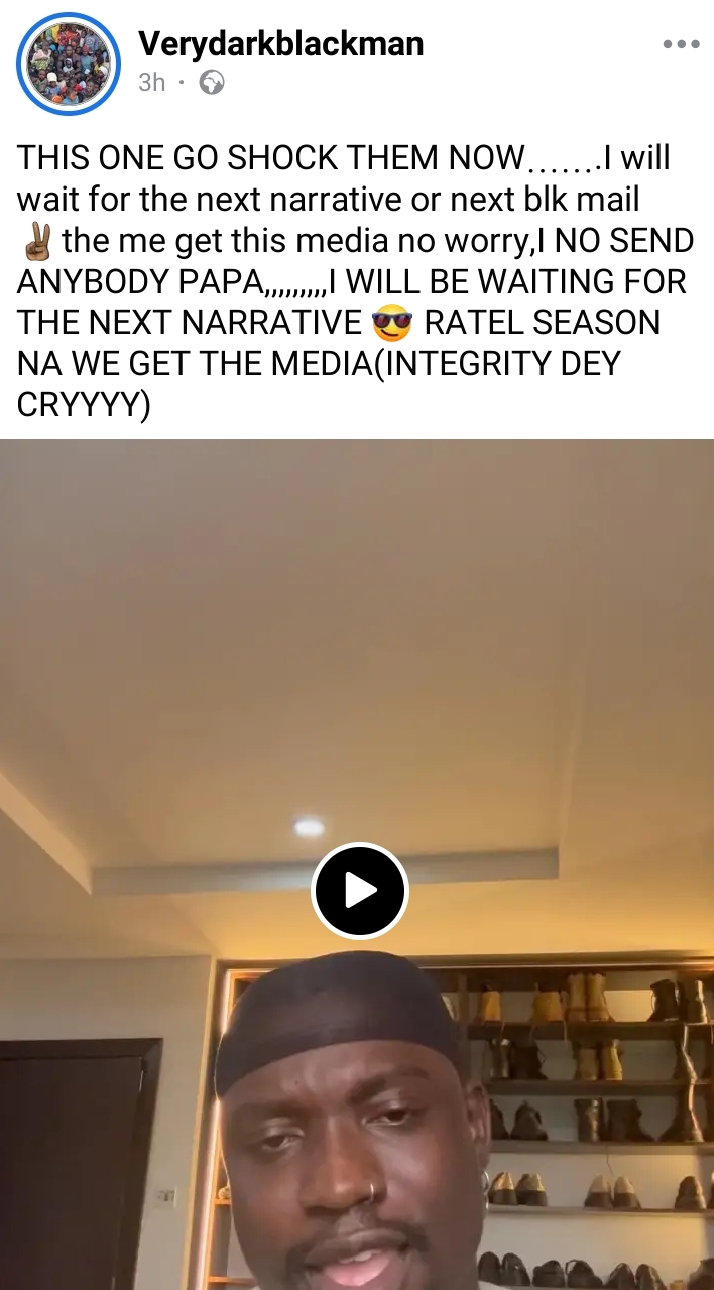 Big Story: The Davido Narrative Is False – Verydarkman Reveals What Really Happened Over Receiving Financial Support Rumor