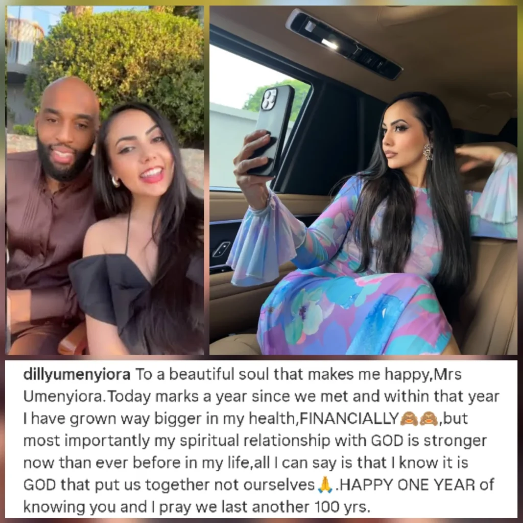 Moment Businessman Dilly Umenyiora Gushes Over Wife As They Mark One Year Since Meeting