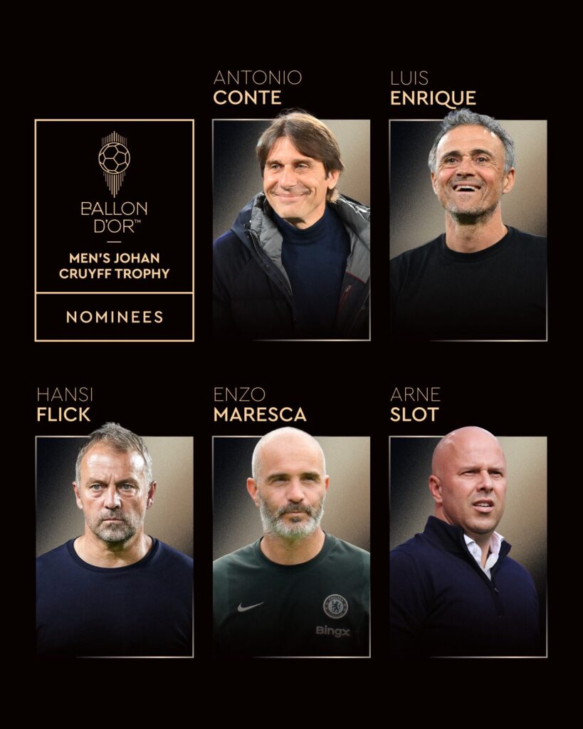 OFFICIAL: Ballon d’Or Nominees for Best Manager of the Year 2025 Announced