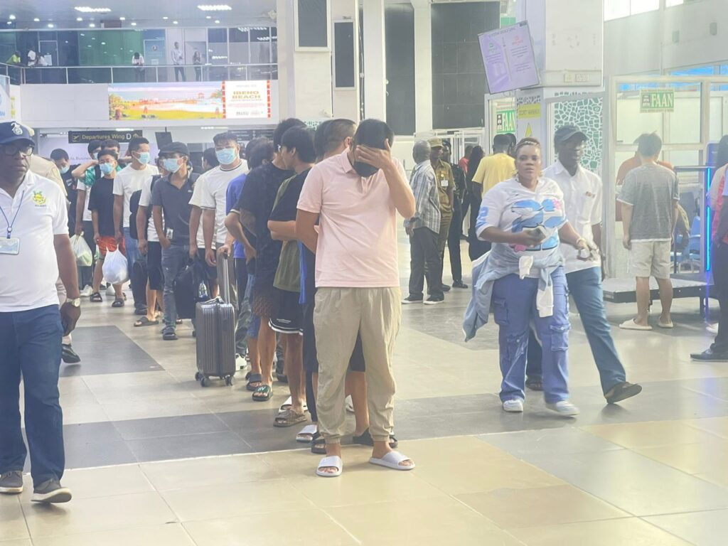 PHOTO NEWS: EFCC, NIS Repatriate 51 More Foreign Nationals Jailed for Cyber-Terrorism, Internet Fraud As Total Number Raise To 102 Suspects