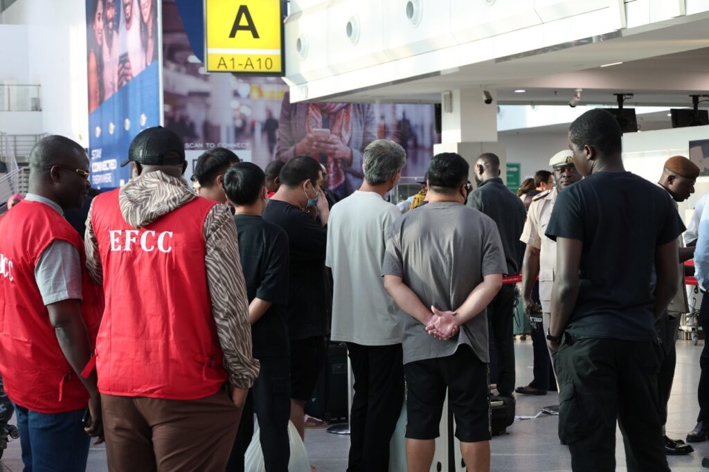 PHOTO NEWS: EFCC, NIS Repatriate 51 More Foreign Nationals Jailed for Cyber-Terrorism, Internet Fraud As Total Number Raise To 102 Suspects