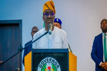Edo Governor, Monday Okpebholo Commend Tinubu's Leadership, Says Nigeria Could Be Like America with Two Presidents Like Him